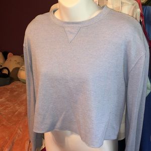 Wild Fable baby blue waffle crop top